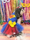 Fantasia Pet - Vestido Super Girl Azul para cachorro