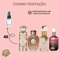 COMBO TENTAÇÃO 4 DECANTES DE 5ML CADA - TERIAQ, WATANI, ECLAIRE E SABAH TOTAL 20 ml