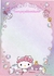 Papel de Carta tipo nota Hello Kitty n. 04 - ano 2023