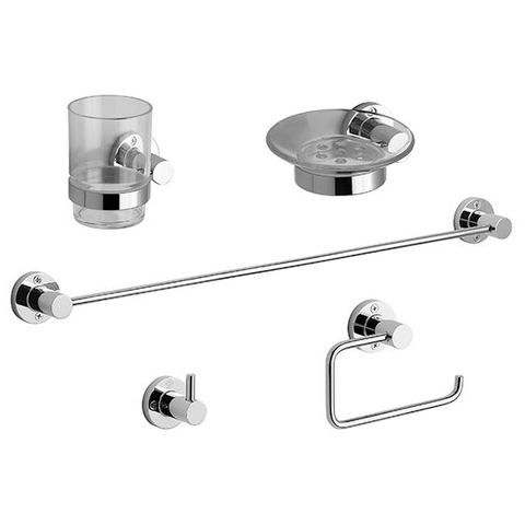 Set Accesorios Baño Peirano 12000 Kit X 6 Pzas Acero Inox Ce