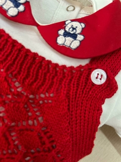 Jardineira tricot com body - comprar online