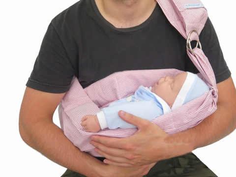Mochila Portabebe T Wawita Rayado Rojo