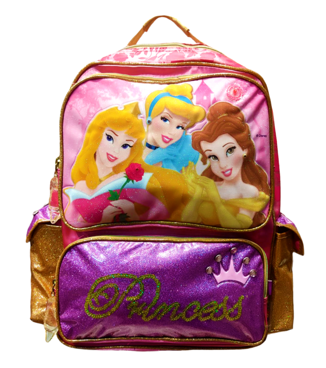 Mochila de Espalda Princesas con Luces Sonidos Lentejuelas y Glitter 41 cm x 35 cm x 15 cm