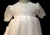 Vestido Bautismo manga corta en gasa con faja y borde de falda en razo - 0-3 bebe - comprar online