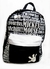Mochila grande espalda mickey escrita en blanco y negro con 1 bolsillo con una mano - 17 pulgadas - Children's: Bebes y Niños