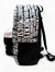 Mochila grande espalda mickey escrita en blanco y negro con 1 bolsillo con una mano - 17 pulgadas - tienda online
