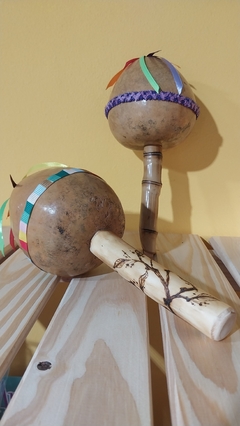 INSTRUMENTOS DE CAÑA DE BAMBÚ - Sistro Africano - Maraca - Güiro - Cabureté - Baqueta de madera - Baqueta forrada - tienda online