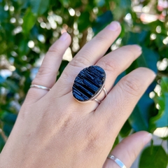 Anillo turmalina negra - Ser Mineral