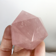 Icosaedro Cuarzo Rosa - Ser Mineral