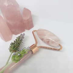 Roller facial doble de cuarzo rosa - Ser Mineral