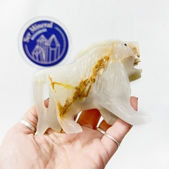 León de onix blanco