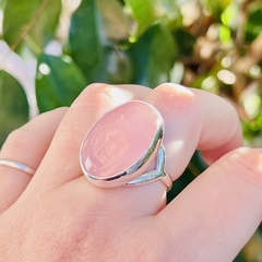 Anillo cuarzo rosa