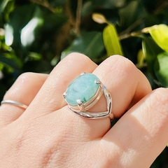 Anillo raiz de esmeralda facetada - comprar online