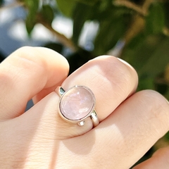 Anillo ECO cuarzo rosa