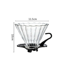 medidas Coador De Café Pour Over vidro V-02 Médio Tipo Hario V60
