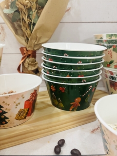 SET X 6 BOWLS COMPOTERAS NAVIDAD