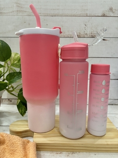 Vaso PLASTICO simil QUENCHER + 2 botellas - tienda online