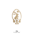 Aplique ovo arabesco coelho da páscoa 4,5 x 7 cm em mdf de 3mm (Modelo 4)