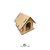 Casa pet 10,5 x 10,5 x 9 em mdf de 3mm