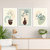 Composê trio de quadros orgânicos - vasos de planta bege - comprar online