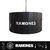 Luminária lustre redondo Ramones mdf 35cm