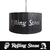 Luminária lustre redondo Rolling Stones mdf 35cm