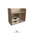 Organizador de mesa c/ 2 gavetas e 3 divisórias 40 x 20,5 x 35 em mdf de 6mm