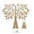 Árvore de mesa arabesco festa 46 x 45 cm em mdf de 3mm - comprar online