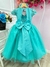 Vestido Infantil Dama de Honra Juvenil Longo Verde Tiffany na internet