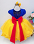 Vestido Infantil Temático Branca De Neve Com Brilho Luxo - comprar online