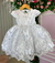 Vestido Infantil Jardim Encantado Branco Realeza Luxo na internet