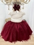 Vestido Infantil Marsala Luxo