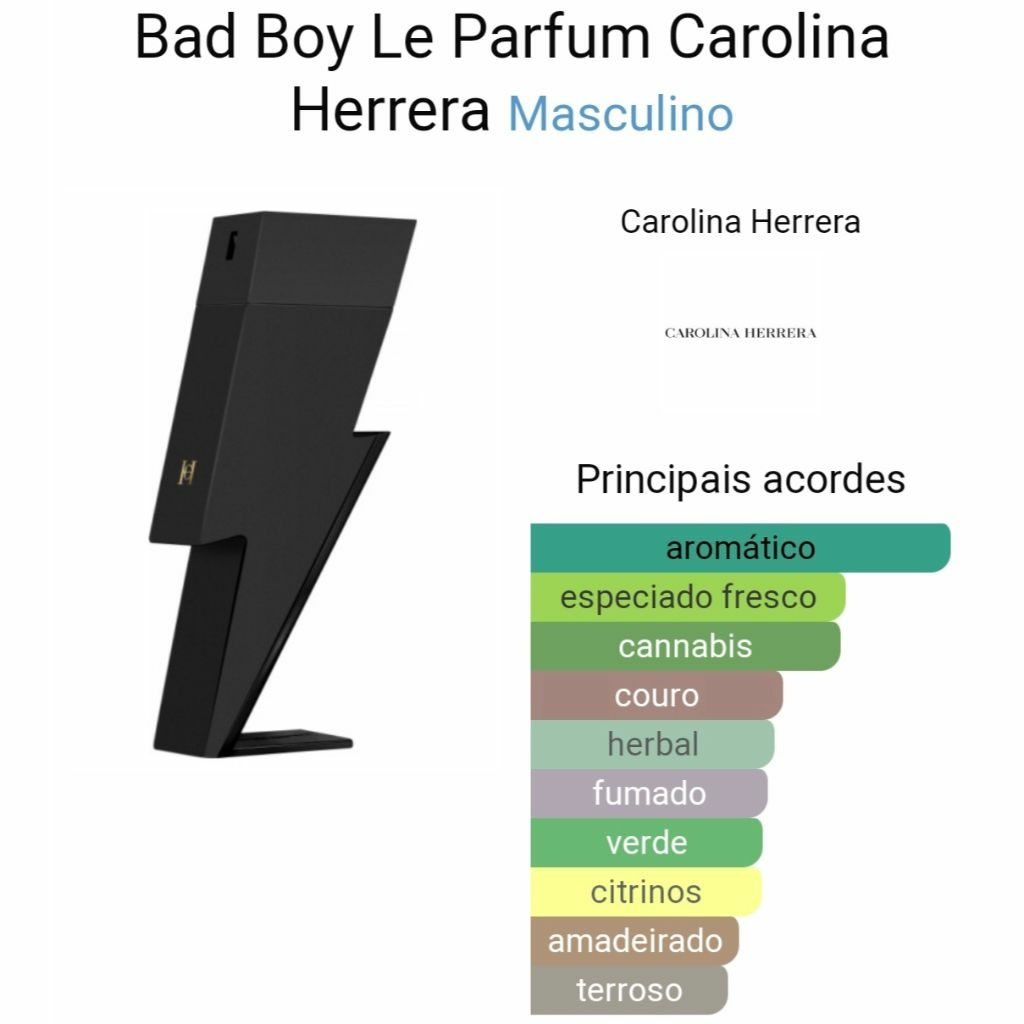 Bad boy carolina herrera notas hotsell