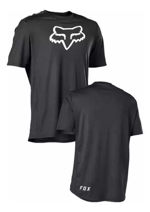 JERSEY FOX RANGER SS NEGRO LOGO BLANCO