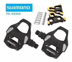 PEDALES SHIMANO RUTA PD-RS500 SPD-SL CON TRABAS SM-SH11 - comprar online