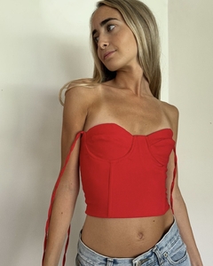 Bustier spicy red