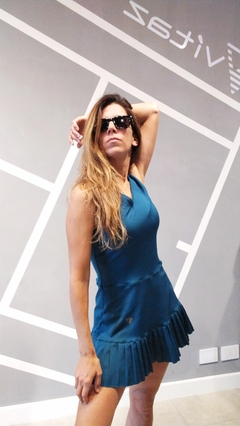 Vestido Barcelona petróleo - comprar online