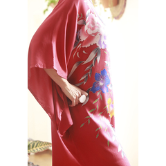Kaftan de seda com batik - loja online