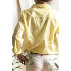 Camisa de algodão amarela