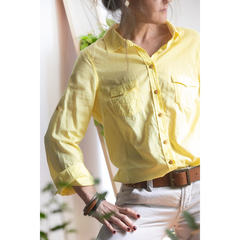 Camisa de algodão amarela - loja online