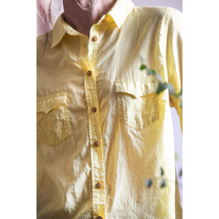 Camisa de algodão amarela - comprar online