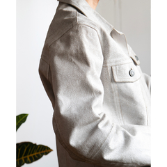 Jaqueta de couro legítimo off white na internet