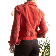 Jaqueta vintage de veludo e couro - comprar online
