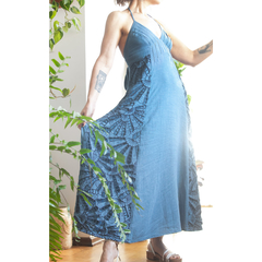 Vestido de viscolinho bordado - comprar online