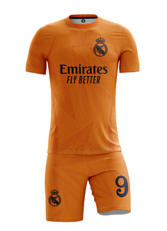 KIT Camiseta + short REAL MADRID ORANGE 2024/25 MBAPPE CF-2268