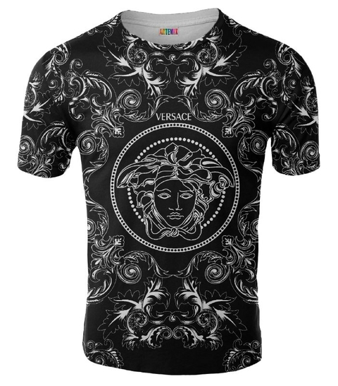 REMERA MODA DISENO ARTE VERSACE NEGRO ARTEMIX AX 0114