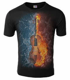 REMERA VIOLIN AGUA Y FUEGO ARTEMIX AX-0037