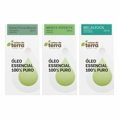 Kit 3 Óleo Essencial 100% Puro - EUCALIPTO + MENTA PIPERITA+ TEA TREE