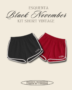 KIT SHORTS (Preto e Vermelho)