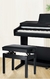 Banqueta Preta, Banco p/ Piano, Teclado Yamaha c/ Ajuste Altura, Assento Liso - 55 x 34 cm - comprar online